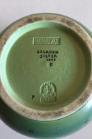 Gustavsberg Agenta Grøn Celadon Vase med sølvdekoration No 1049II