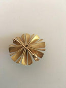 Hans Hansen 14K Round Gold Brooch with Pearl
