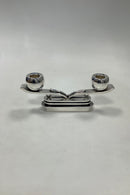 Hans Hansen Sterling Sølv 2-armet Art Deco lysestage af Karl Gustav Hansen no 197