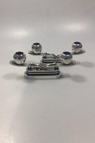 ハンセン スターリングシルバー 2アームキャンドルスティック カール・グスタフ・ハンセン作 No 197