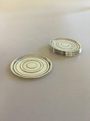 汉斯-汉森纯银玻璃托盘12件套 卡尔-古斯塔夫-汉森