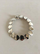 ハンセン スターリングシルバー ハート ブレスレット No 236