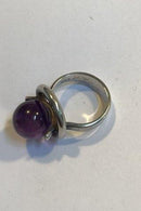 Hans Hansen Sterling Sølv Ring med Ametyst