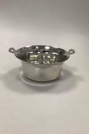 Hans Hansen Sterling Sølv Skål med Hanke med hjerte motiv af Karl Gustav Hansen No 482 fra 1958