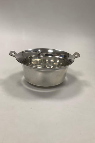 Hans Hansen Sterling Sølv Skål med Hanke med hjerte motiv af Karl Gustav Hansen No 482 fra 1958