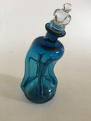 Holmegaard / Kastrup Glassworks Kluk Kluk Decanter in Blue Glass with Crown Shaped Bottle Lid