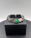 Georg Jensen Sterling Sølv Armbånd med grøn sten No 13