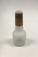 Kastrup Glassworks Opaline Carafe with bamboo wrapping