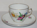 Royal Copenhagen Muschelgeschirr. Porzellan Light Saxon Flower Kaffeetasse und Untertasse Nr. 1780