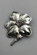 Knud Woldemarsen Brøndum Sterling Sølv Blomster Broche