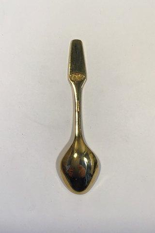 Meka Sterling Sølv forgyldt Juletheske 1973