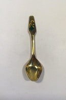 Meka Sterling Sølv forgyldt Juletheske 1977.