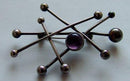N.E. From Moderne Sterling Sølv  Broche med Ametyst
