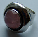N.E. From Sterling Silver Ring with Rose Kvarts