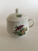 Royal Copenhagen Antik Bouillon Kop med Låg og Håndmalet Blomsterdekoration 1820-1850