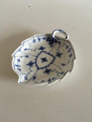 Royal Copenhagen Antique Blue Fluted Plain Leafshaped Cake Dish No 143 from 1850-1880