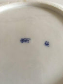 ロイヤルコペンハーゲン アンティークブルー フルーテッドチェッカーリーフシェイプケーキディッシュ No144 1850-1880年製