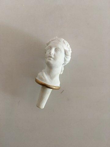 Royal Copenhagen Antik Prop i Bisque med motiv af Græsk/Romersk hoved