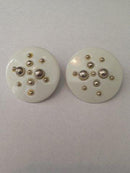 Royal Copenhagen Anton Michelsen Earclips in Porcelain and Sterling Silver