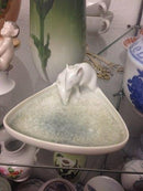 Royal Copenhagen Art Nouveau Skål med Mus og hvid krystal glasur af Valdemar Engelhart