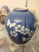 Royal Copenhagen Art Nouveau Unique Vase Opus S. Vase with Butterflies signed BB