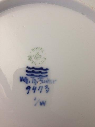 Royal Copenhagen Art nouveau Unika Tallerken af Vilhelm Fischer No 9473 fra Januar 1906