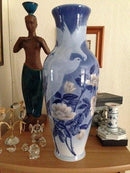 Royal Copenhagen Art Nouveau Unique Vase by Gerhard Heilmann from 1894 with pigions