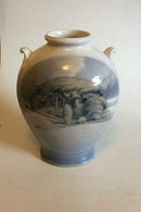 皇家哥本哈根新艺术运动的独特花瓶, 由Gotfred Rode于1930年设计, 带有绵羊。