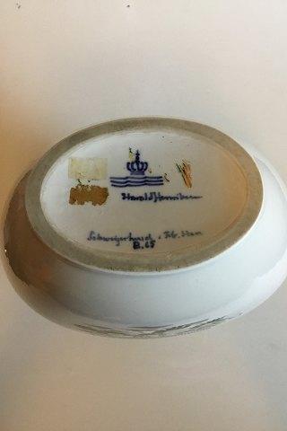 Royal Copenhagen Art Nouveau Unika Vase af Harald Henriksen med vinter motiv