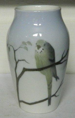 ロイヤルコペンハーゲン アールヌーヴォー セキセイインコ花瓶 No 466/88B