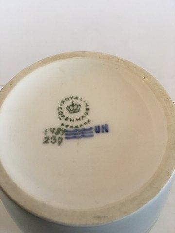Royal Copenhagen Art Nouveau Vase No. 1484/237 med Skibsmotiv