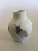 Royal Copenhagen Art Nouveau Vase No. 37/45a med Snegle dekoration