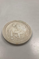 Royal Copenhagen bisque plate: Woman with two children