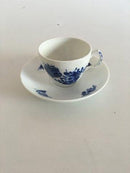 Royal Copenhagen Blå Blomst Flettet Kaffekop med Underskål No 8040