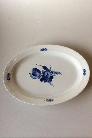 Royal Copenhagen Blå Blomst Flettet Ovalt Serveringsfad No 8019