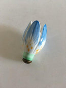 Royal Copenhagen Blue Porcelain Flower. Originally a decorative part of a chandelier. Measures 6.5 cm. In nice condition