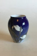 Royal Copenhagen Blaue Vase mit Flamingoblume Nr. 971/271