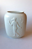 Royal Copenhagen Blanc de Chine Vase mit nacktem Mädchen und Jungen Nr. 4117