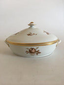 Royal Copenhagen Braune Rose Ovale Platte Nr. 9348