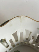 Royal Copenhagen Fuld Saksisk Blomst Gennembrudt Oval Skål No 1581