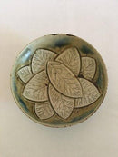 Royal Copenhagen Gerd Bøgelund Unique Stoneware Bowl with Leaf Motif.