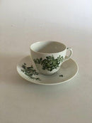 Royal Copenhagen Grüne Blume Kaffeetasse und Untertasse Nr. 1870