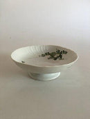Royal Copenhagen Green Flower Cake Dish on Foot No 1532