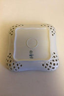 Royal Copenhagen Grüne Blume geschweißte quadratische Schale mit durchbrochenem Rand Nr. 1523