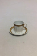 Royal Copenhagen Gold Fan Kaffeetasse und Untertasse Nr. 11572 / 069