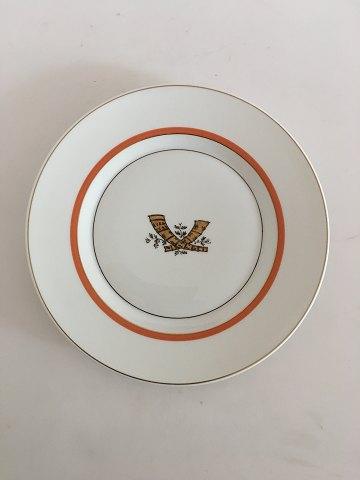 Royal Copenhagen Golden Horns with Orange Band Dinner Plate No 883/9586