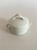 皇家哥本哈根白色弗洛拉丹妮卡带盖糖碗