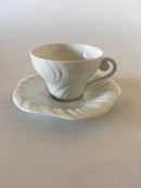 Royal Copenhagen White Triton Coffee Cup with Saucer No 14194