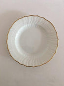 Royal Copenhagen Weiß geschweißt mit Takket Goldrand Speiseteller Nr. 387/1621