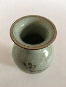 Royal Copenhagen Crackle Vase with Butterfly and gold decoration No 5039/2665